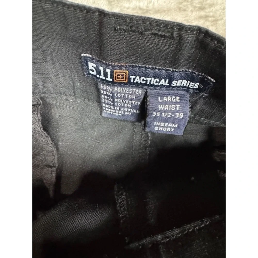 5.11 Tactical Cargo Pants Mens‎ Large Black Ripstop Utility Work Trousers 35-39W